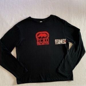 Ecko Unltd Long Sleeve Black Shirt SM